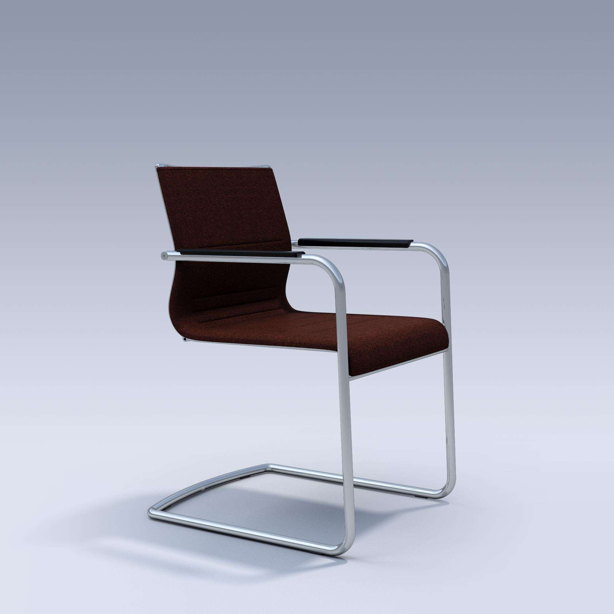 ICF STICK ATK 710-CR-C Sledestoel. Stof Step, Melange | www.bureaustoel.nl