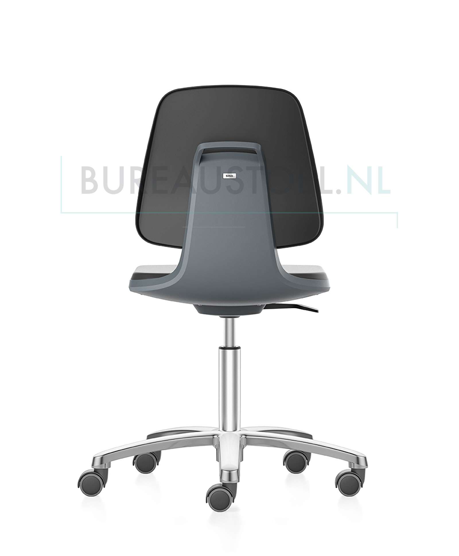 werkstoel-bimos-labsit-9123-grijs-pur-achterzijde | www.bureaustoel.nl