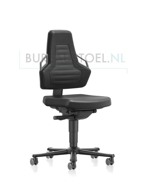 werkstoel-bimos-nexxit-9033-grijze-handgrepen-zijwaarts-voor-aanzicht | www.bureaustoel.nl
