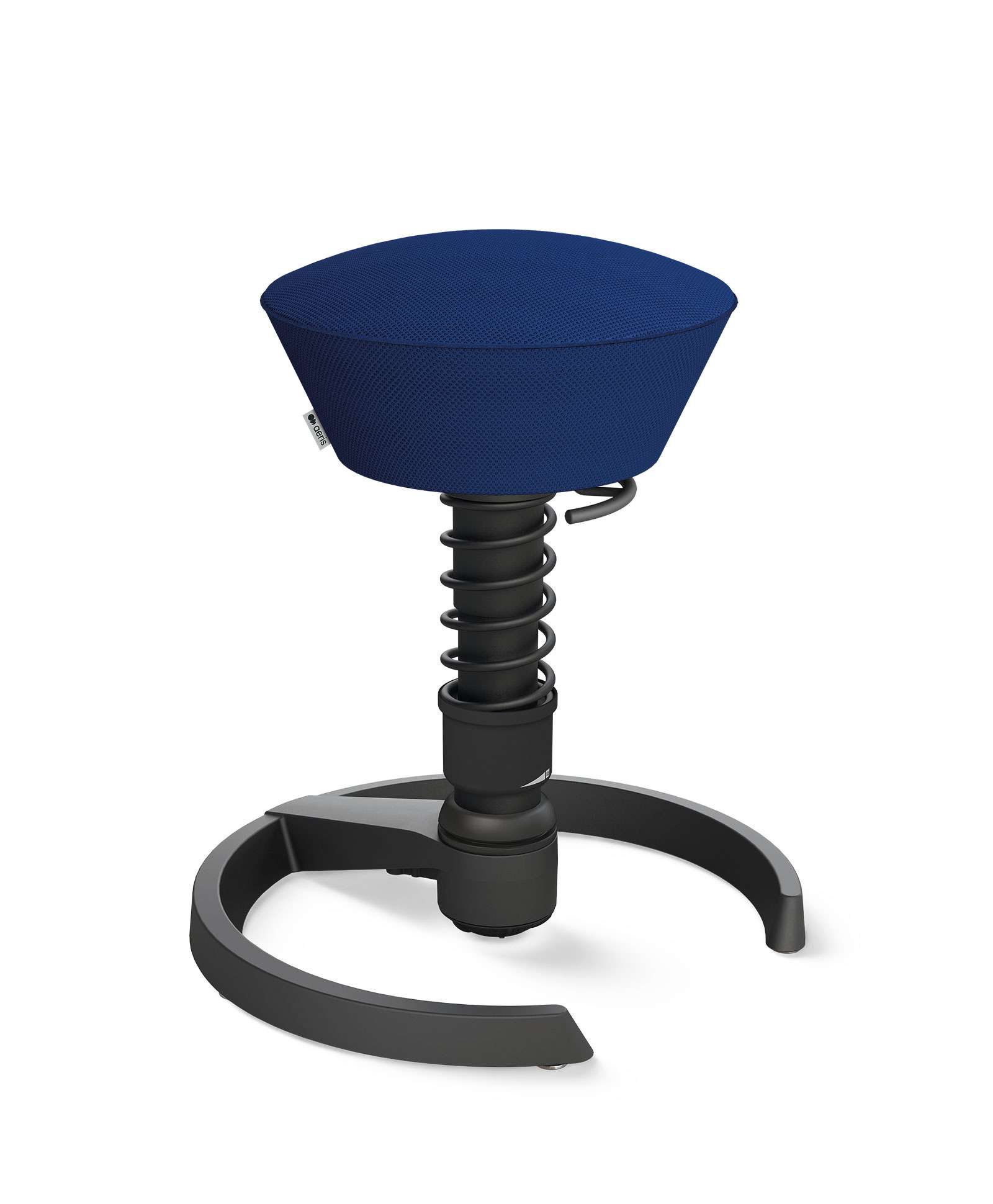 Aeris Swopper 101 Onderstel Zwart op glijders Mesh Runner RN Blauw 04 Standaard Veer zwart | www.bureaustoel.nl