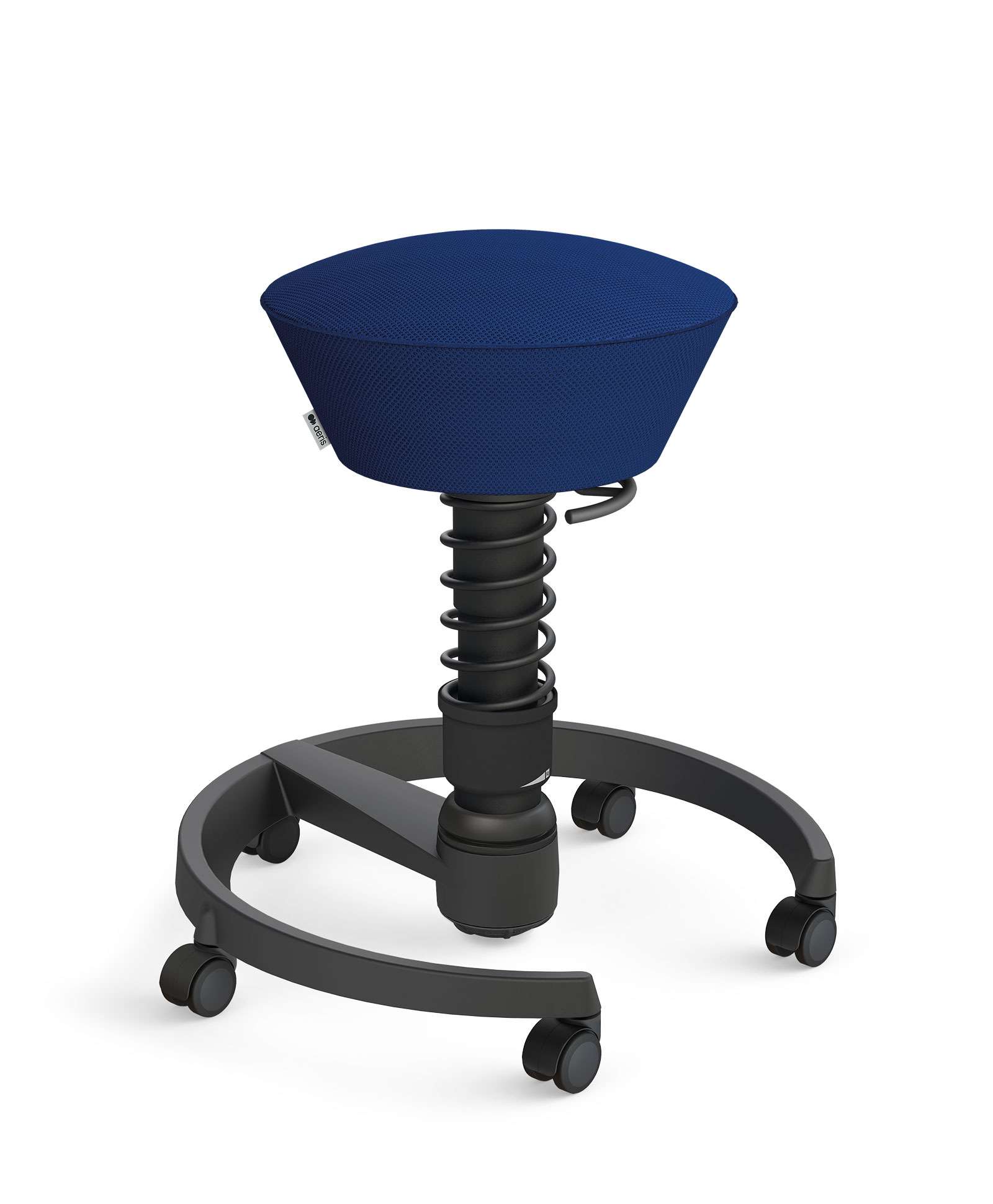 Aeris Swopper 102 Onderstel Zwart op wielen Mesh Runner RN Blauw 04 Standaard Veer zwart | www.bureaustoel.nl