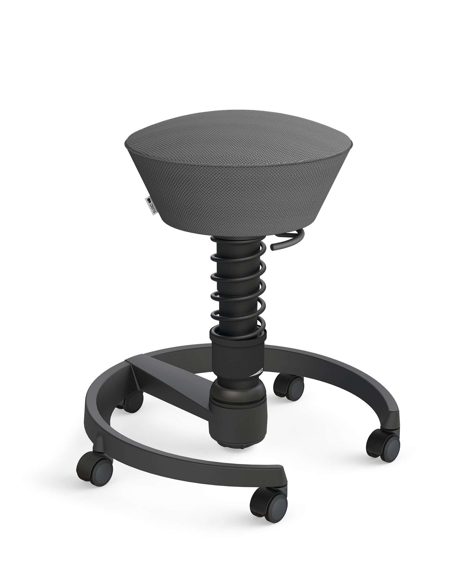 Aeris Swopper 102 Onderstel Zwart op wielen Mesh Runner RN Grijs 02 Standaard Veer zwart | www.bureaustoel.nl