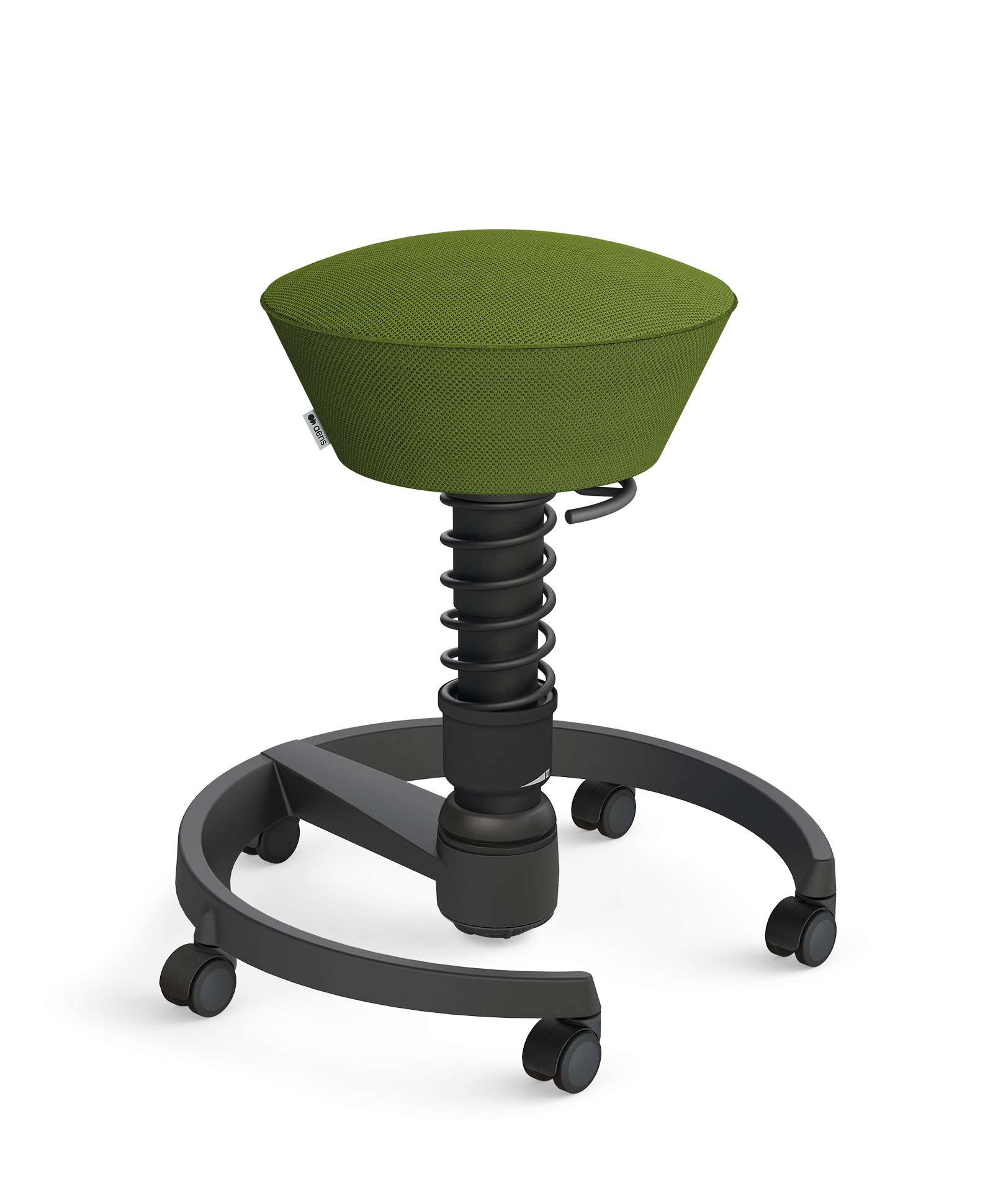Aeris Swopper 102 Onderstel Zwart op wielen Mesh Runner RN Groen 05 Standaard Veer zwart | www.bureaustoel.nl