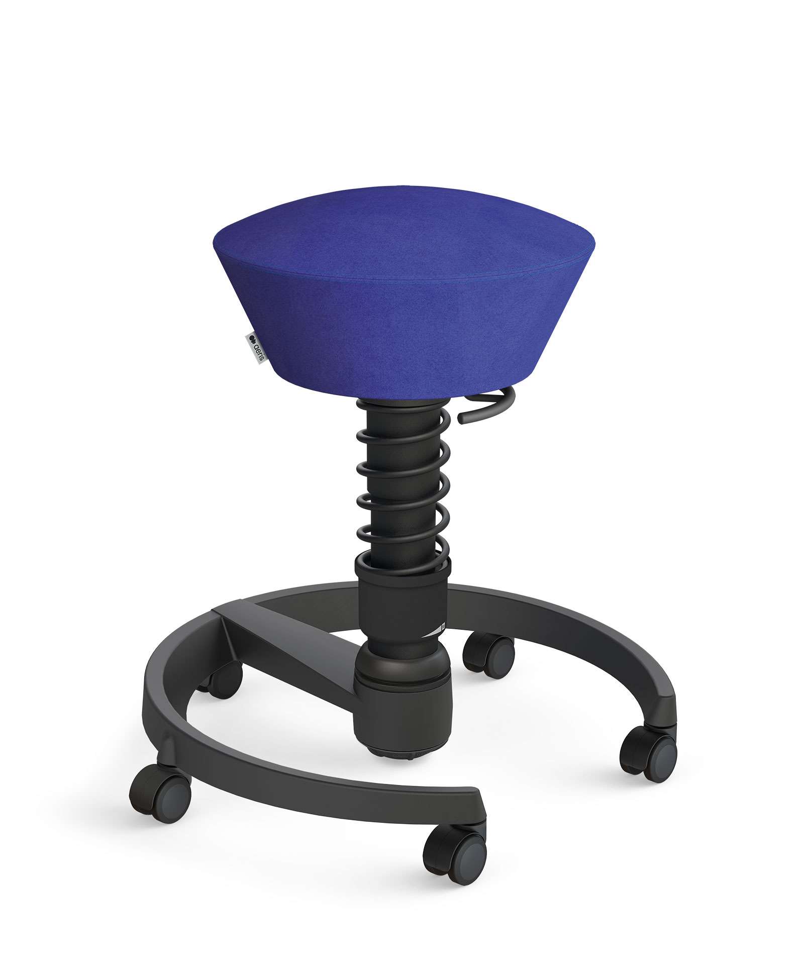 Aeris Swopper 102 Onderstel Zwart op wielen Microvezel Comfort CM Blauw 04 Standaard Veer zwart | www.bureaustoel.nl