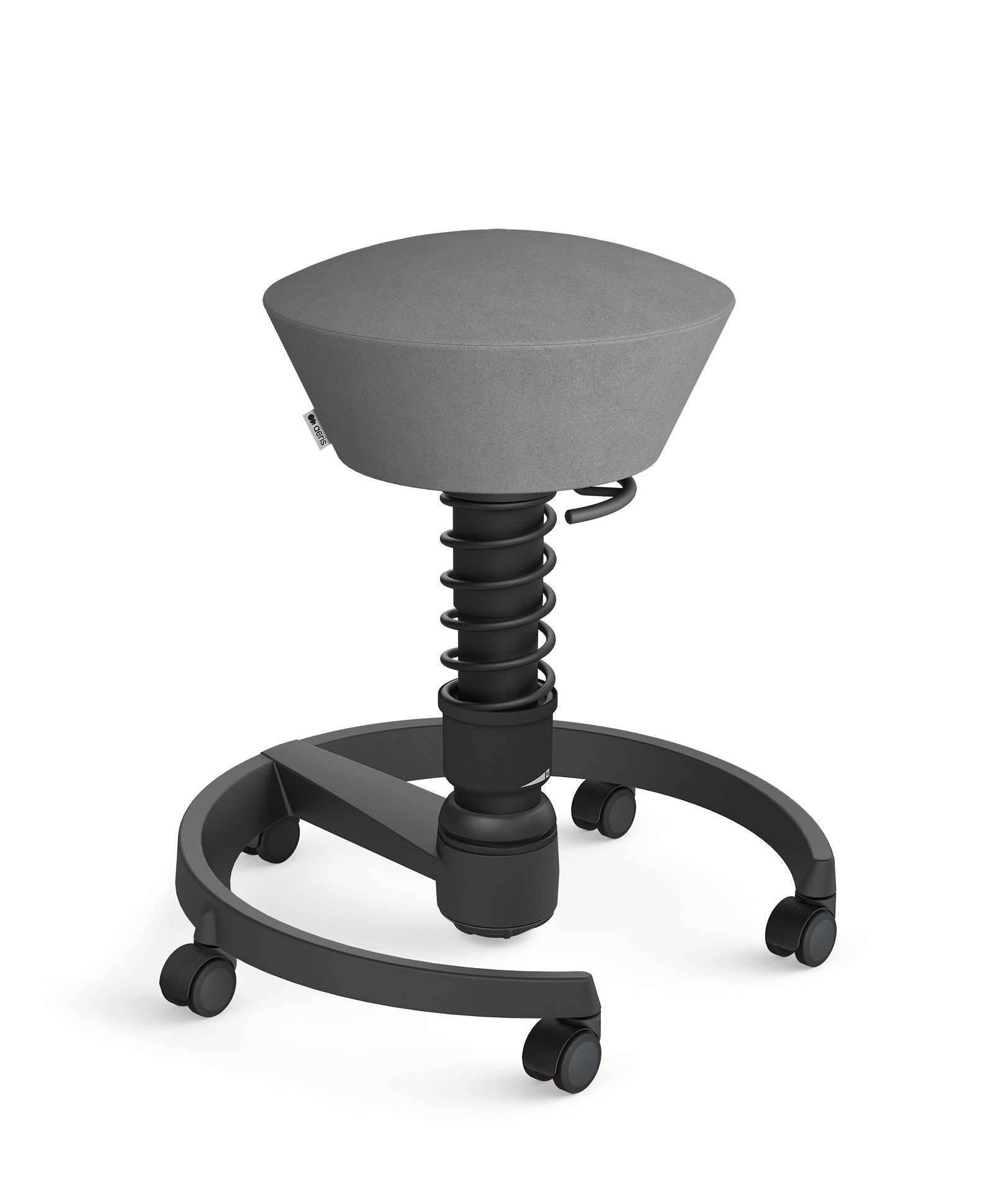 Aeris Swopper 102 Onderstel Zwart op wielen Microvezel Comfort CM Grijs 02 Standaard Veer zwart | www.bureaustoel.nl