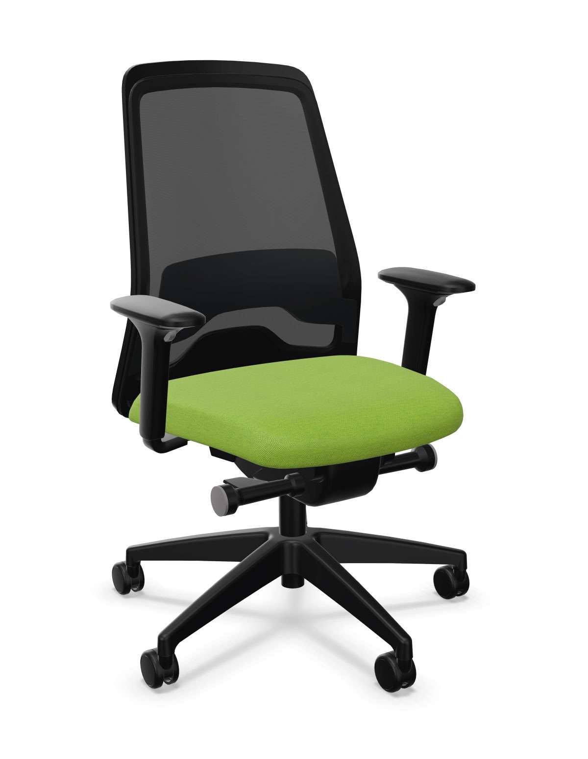 Interstuhl NewEVERYis1 EV211 Zwart frame Groen ER04| www.bureaustoel.nl