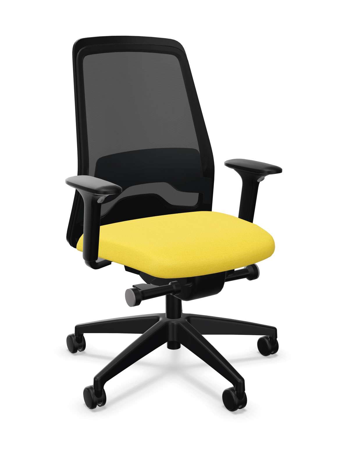 Interstuhl NewEVERYis1 EV211 Zwart frame Era Geel ER06 | www.bureaustoel.nl
