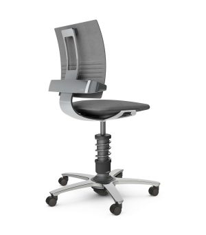 Aeris 3Dee Dynamische bureaustoel 930 Onderstel Gepolijst Microvezel Comfort CM Grijs 02 Standaard Veer gepolijst | www.bureaustoel.nl