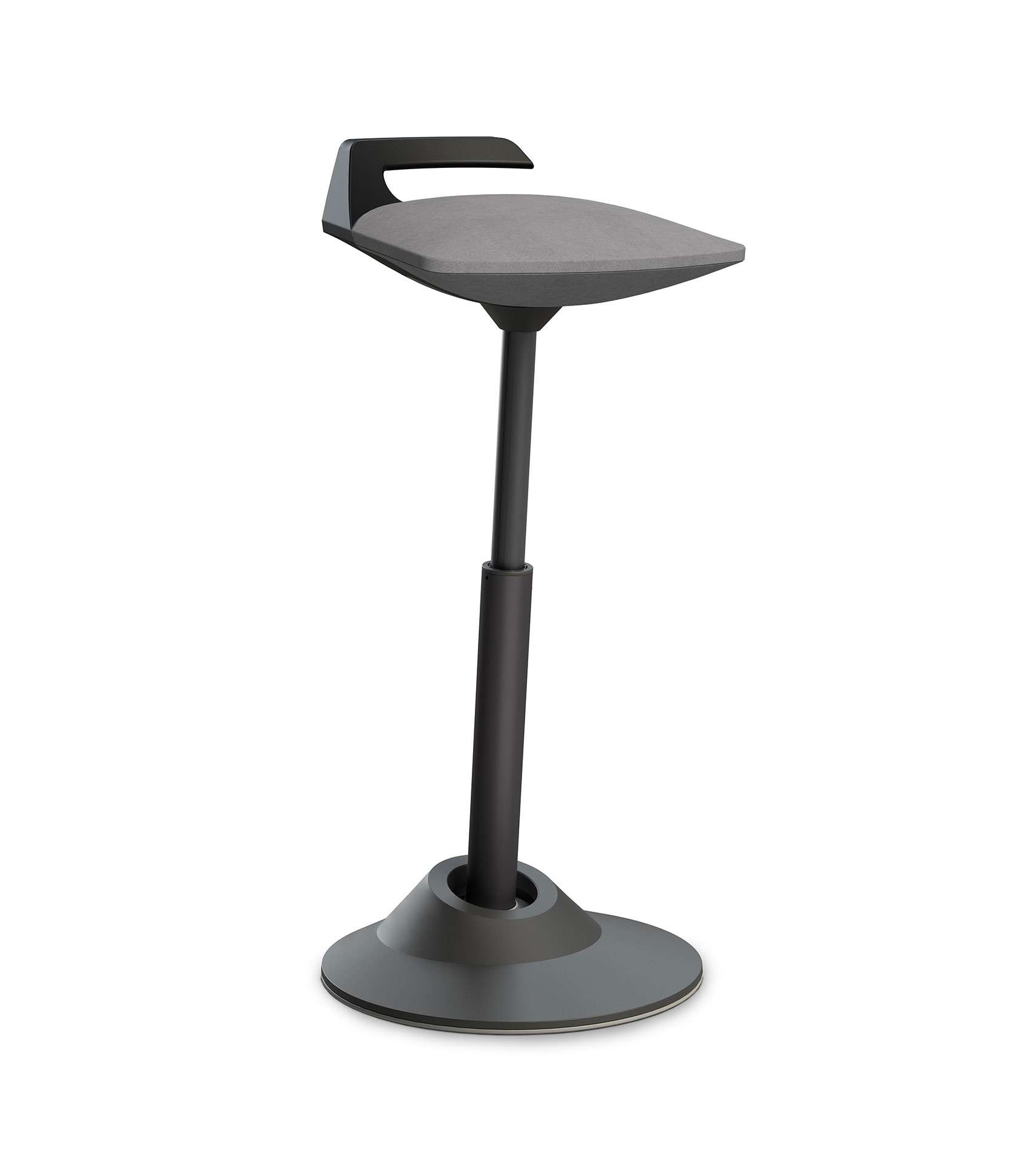 Aeris Muvman Zit-Stahulp 311 Onderstel Zwart Microvezel Comfort CM Grijs 02 Standaard | www.bureaustoel.nl