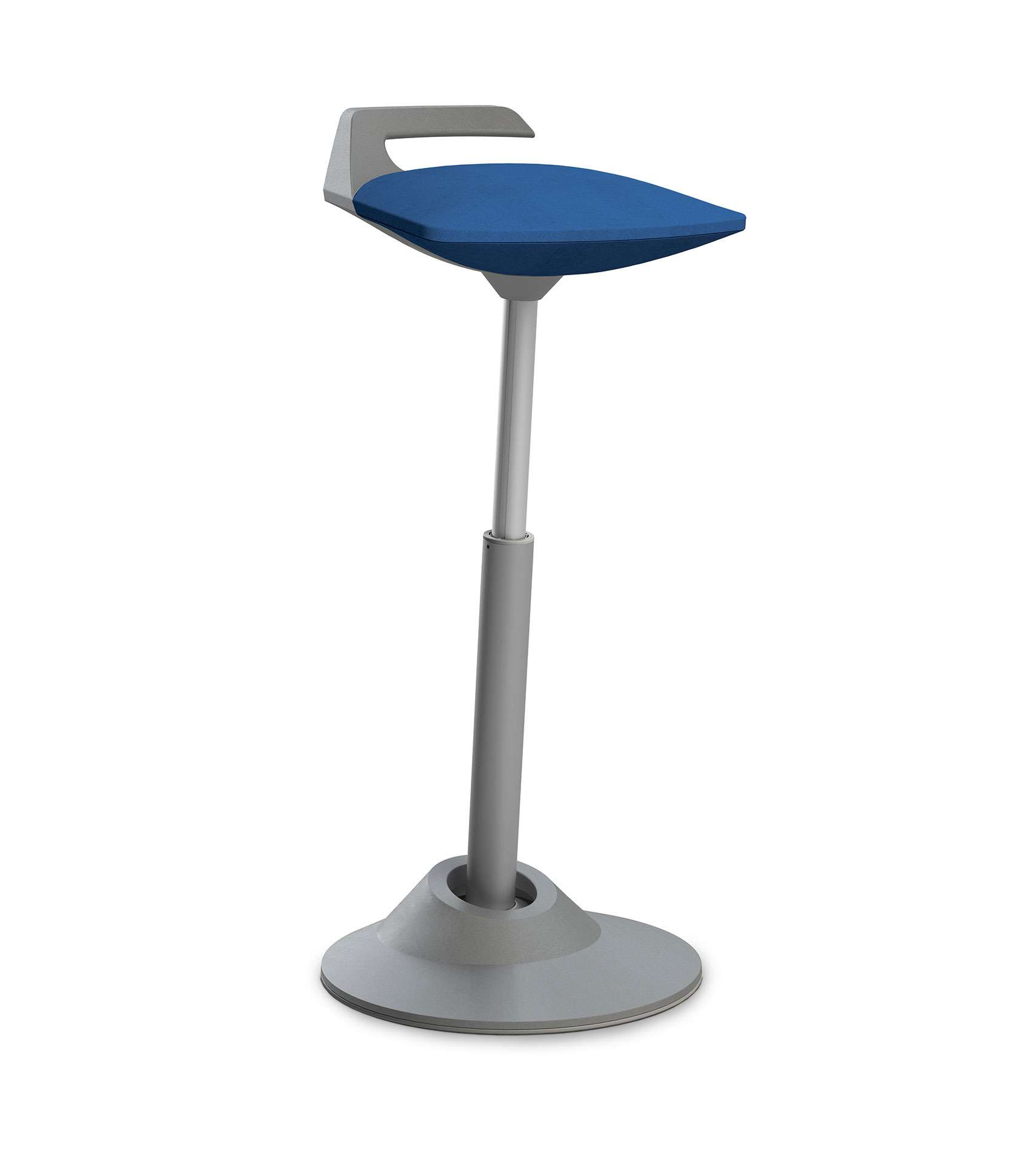 Aeris Muvman Zit-Stahulp 311 Onderstel Grijs Microvezel Comfort CM Blauw 04 Hoog | www.bureaustoel.nl