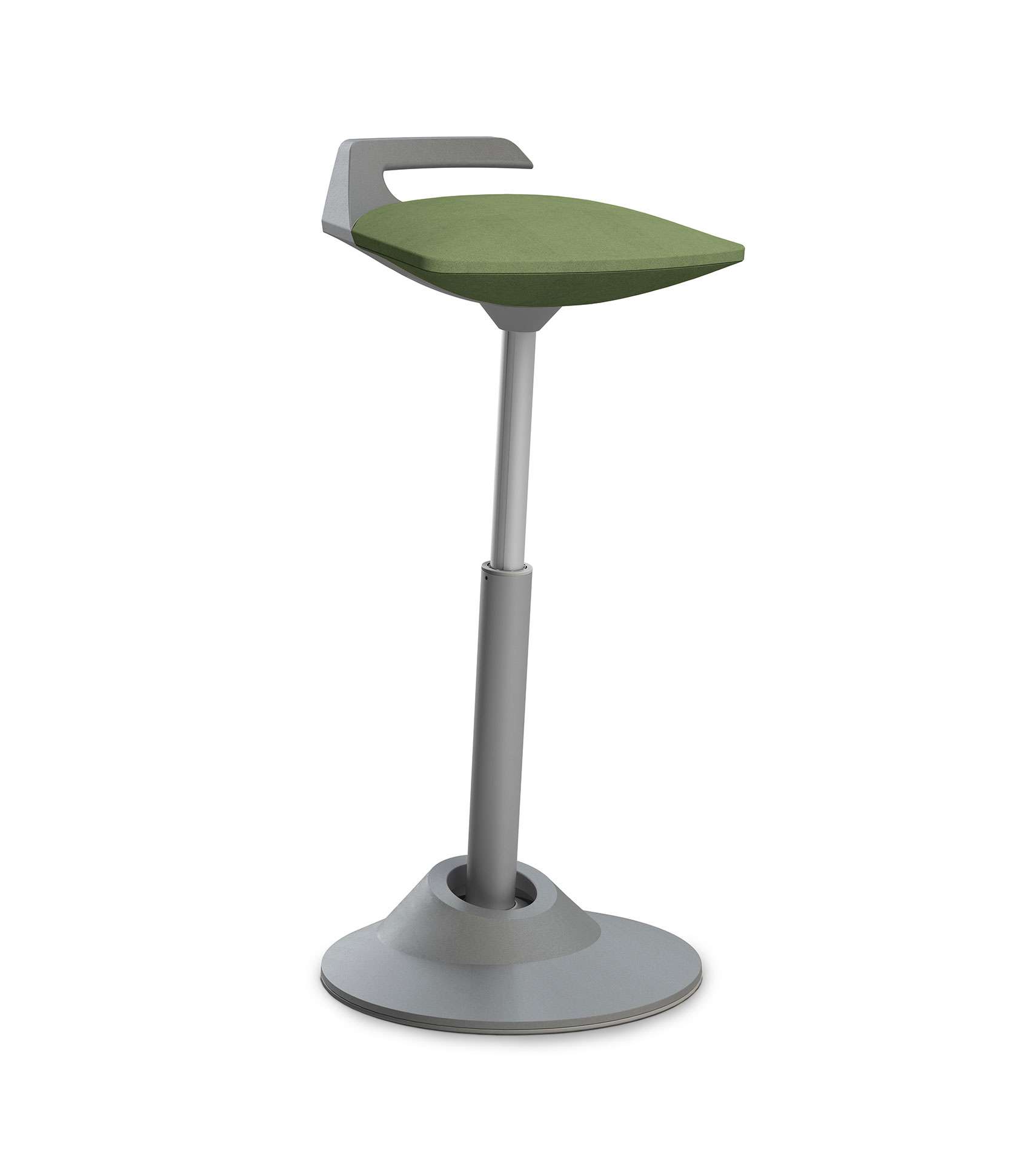 Aeris Muvman Zit-Stahulp 311 Onderstel Grijs Microvezel Comfort CM Groen 05 Standaard | www.bureaustoel.nl