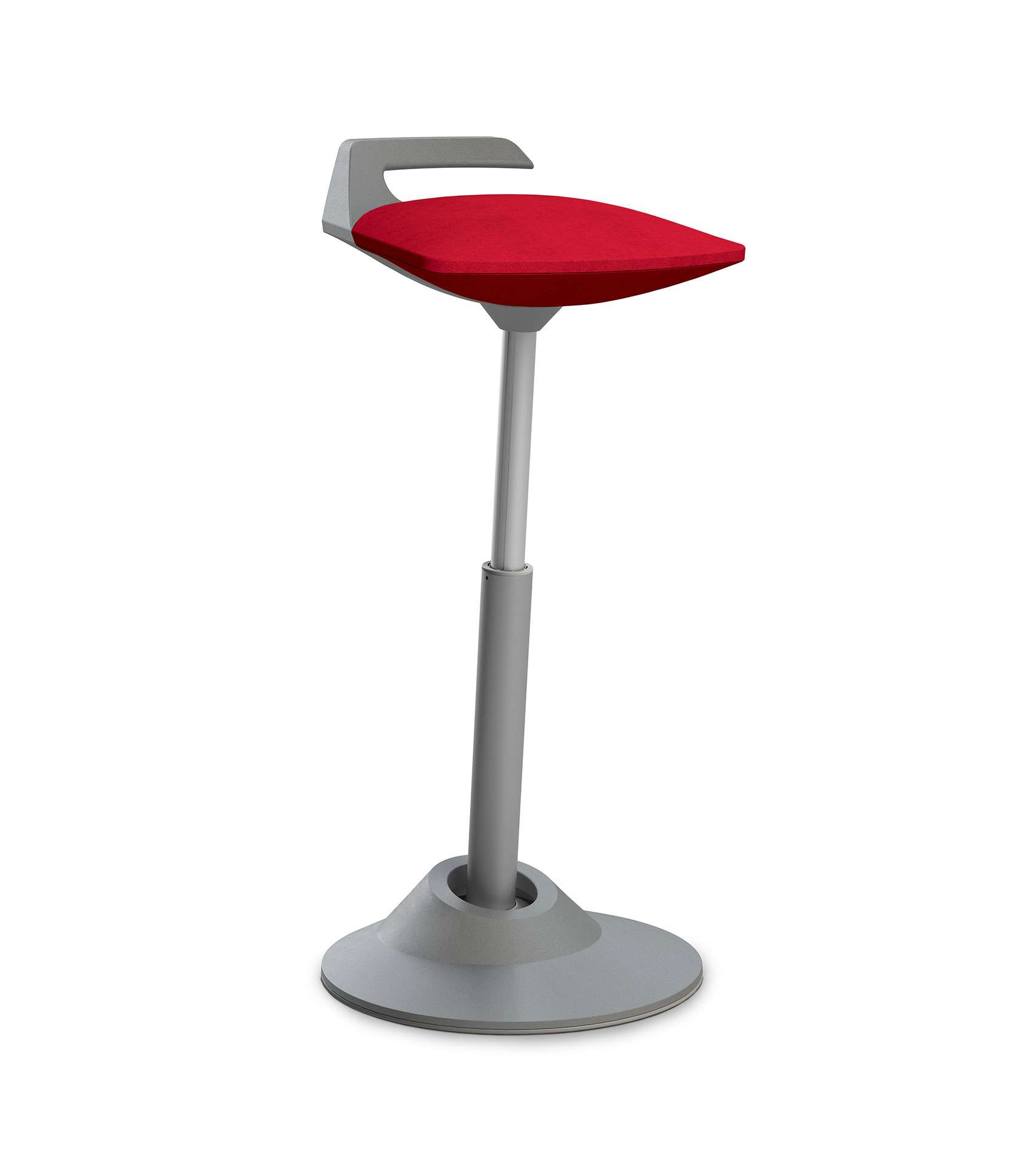 Aeris Muvman Zit-Stahulp 311 Onderstel Grijs Microvezel Comfort CM Rood 03 Standaard | www.bureaustoel.nl