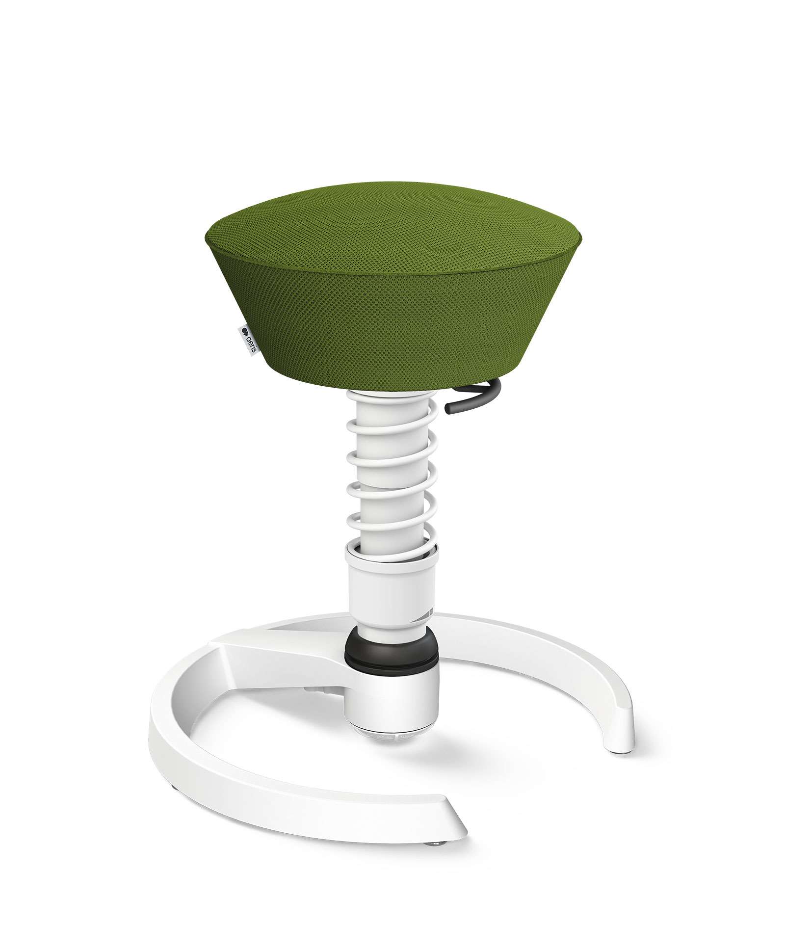 Aeris Swopper 101 Onderstel Wit op glijders Mesh Runner RN Groen 05 Standaard Veer wit | www.bureaustoel.nl