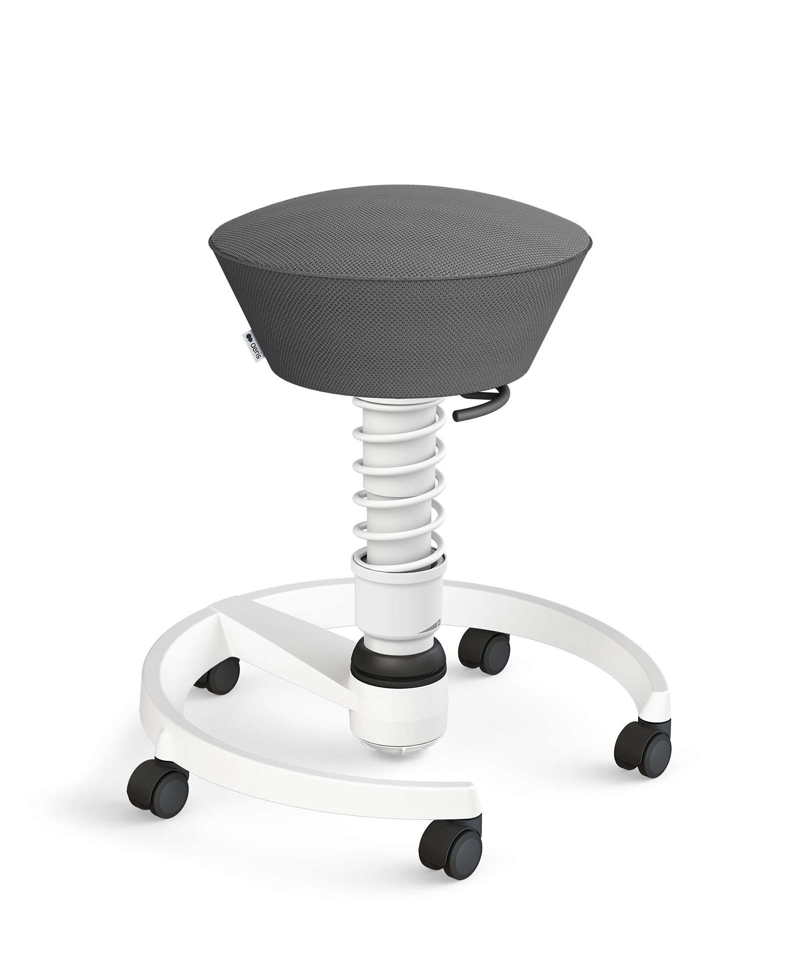 Aeris Swopper 102 Onderstel Wit op wielen Mesh Runner RN Grijs 02 Standaard Veer wit | www.bureaustoel.nl