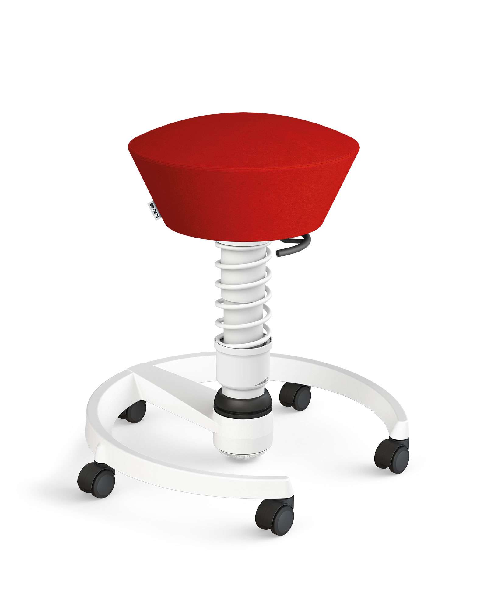 Aeris Swopper 102 Onderstel Wit op wielen Microvezel Comfort CM Rood 03 Standaard Veer wit | www.bureaustoel.nl
