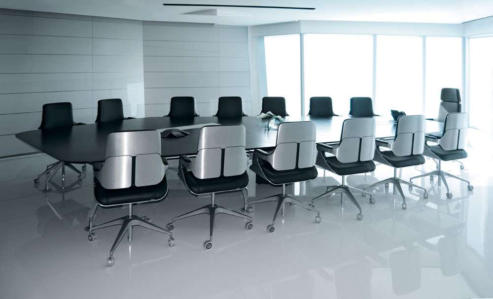 Interstuhl Silver Bureaustoel Vergaderstoel leder geborsteld | www.bureaustoel.nl