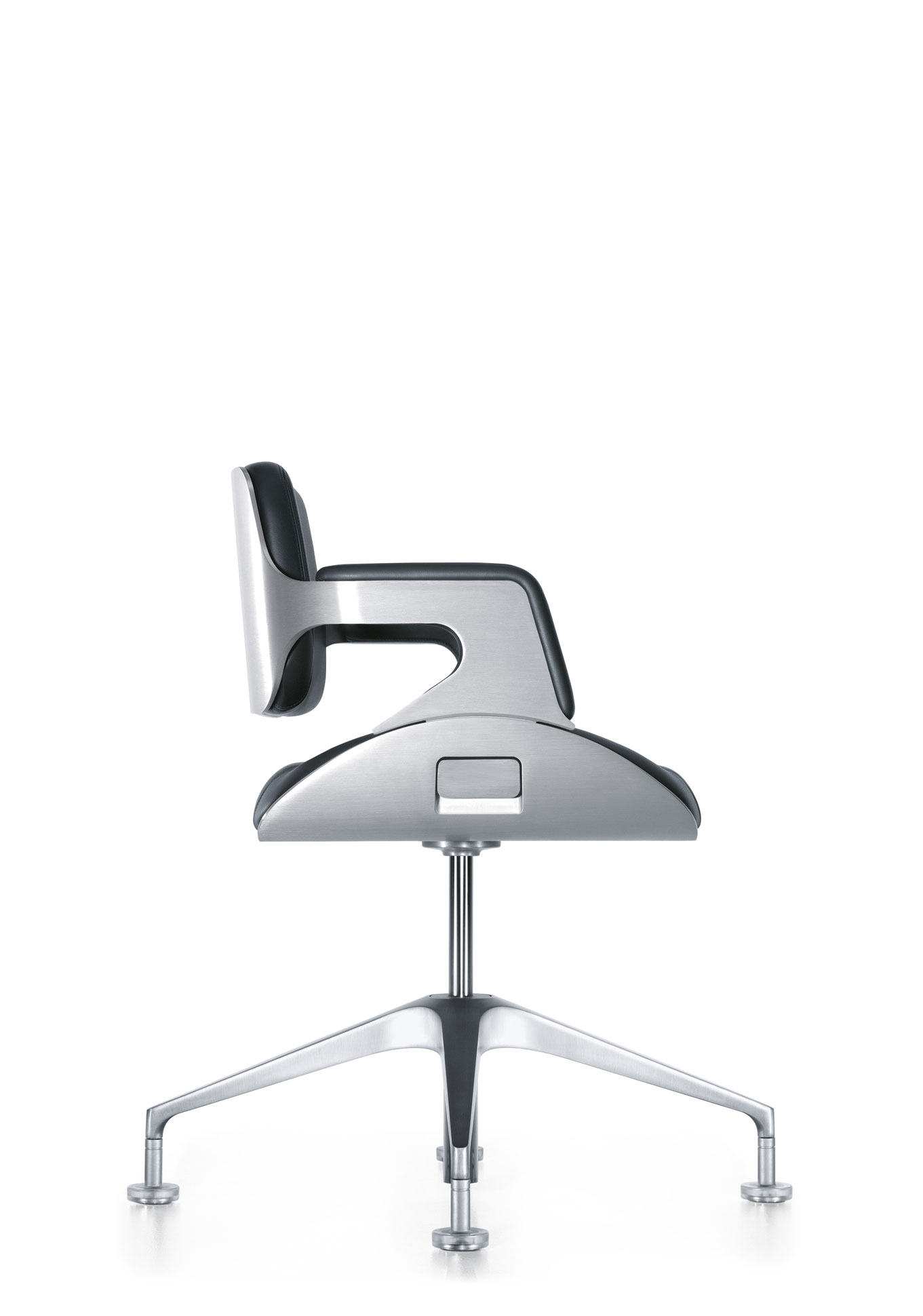 Interstuhl Silver Vergaderstoel 101S leder geborsteld | www.bureaustoel.nl