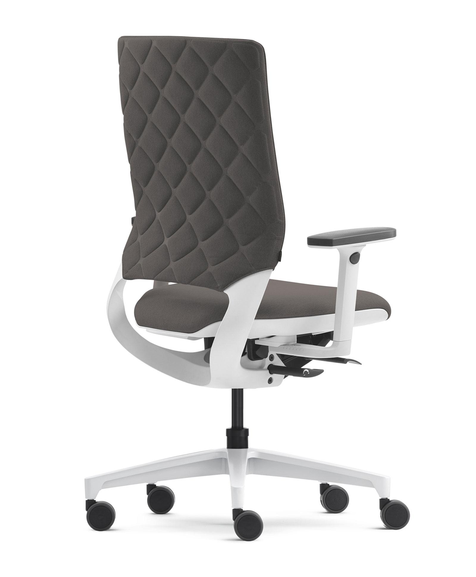 Klöber Mera Mer94 wit Cura antraciet 60019 | www.bureaustoel.nl