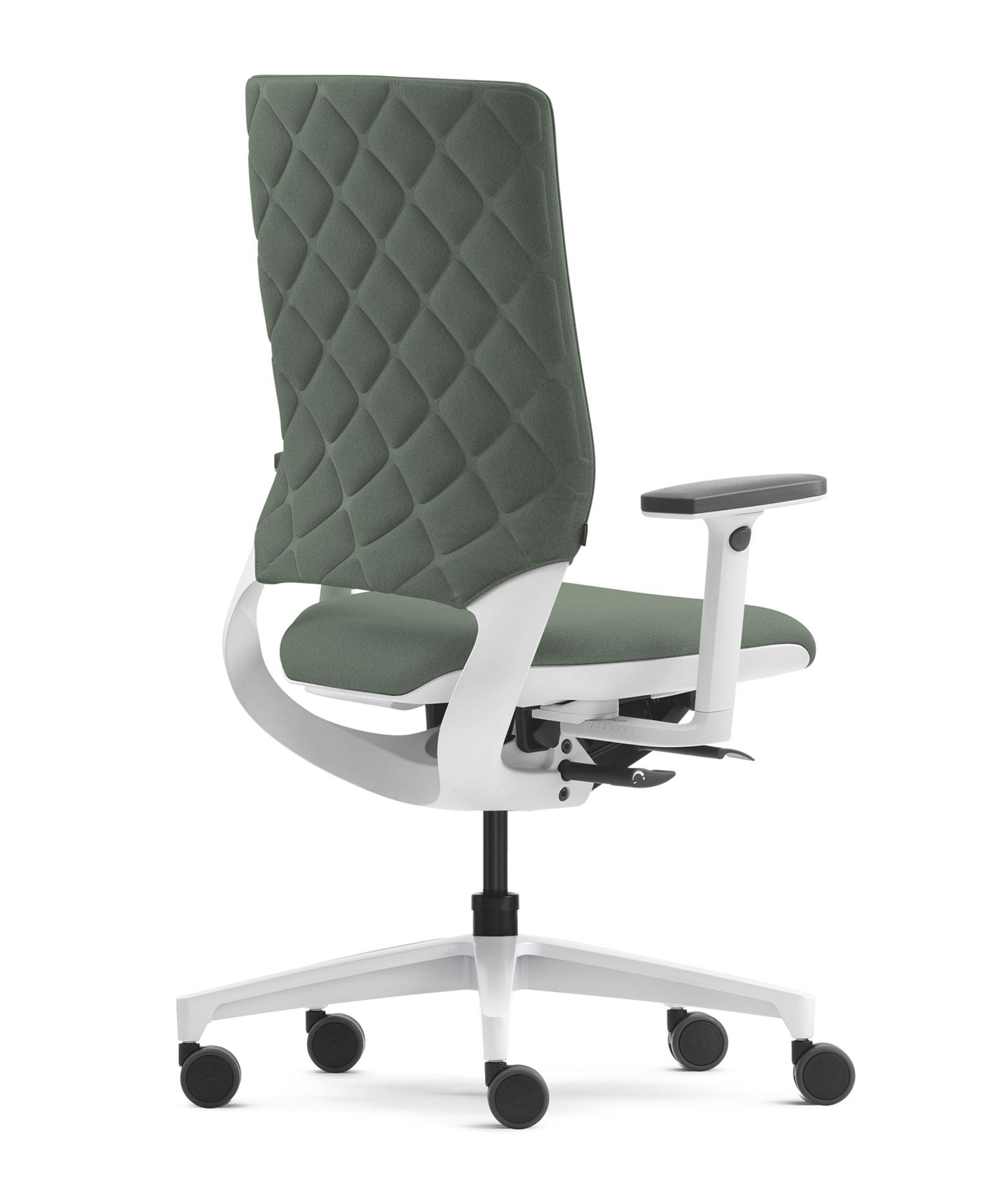 Klöber Mera Mer94 wit Cura olijf 68182 | www.bureaustoel.nl