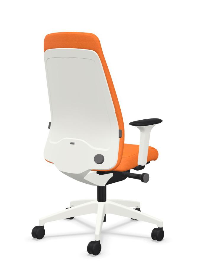 Interstuhl EVERYis1 EV117 Wit frame ERA ER23 Oranje | www.bureaustoel.nl