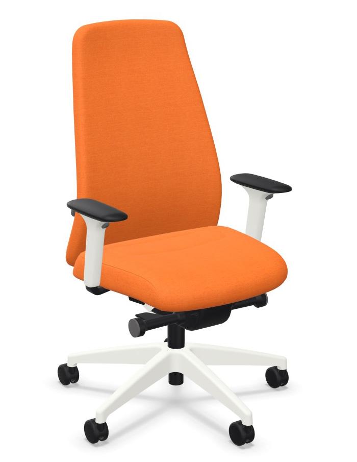 Interstuhl EVERYis1 EV117 Wit frame ERA ER23 Oranje | www.bureaustoel.nl
