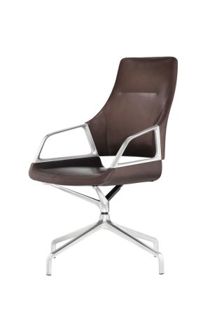 Wilkhahn Graph 301-5 aluminium gepolijst op glijders