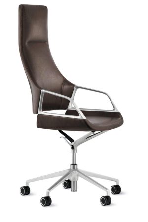 Wilkhahn Graph 302-8 aluminium gepolijst op wielen