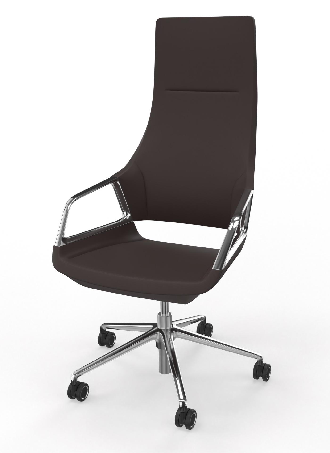 Wilkhahn Graph 302-8 aluminium verchroomd op wielen