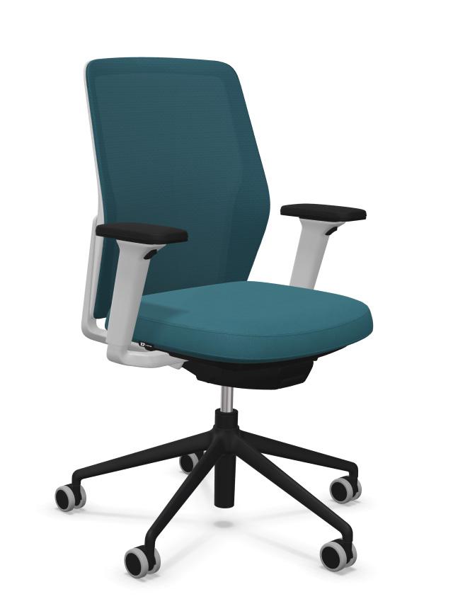 ICF DuoChair Edge DCE413VPXB Petrol 11R-11T | www.bureaustoel.nl