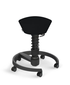 Aeris Swopper 102 Onderstel Zwart op wielen Cura Zwart CU01 STBK | www.bureaustoel.nl