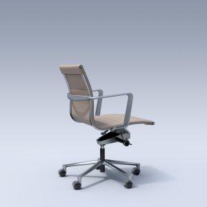 ICF_UNA_717TLC_Sotega_C511_Cappuccino_Gepolijst_achterzijde | www.bureaustoel.nl