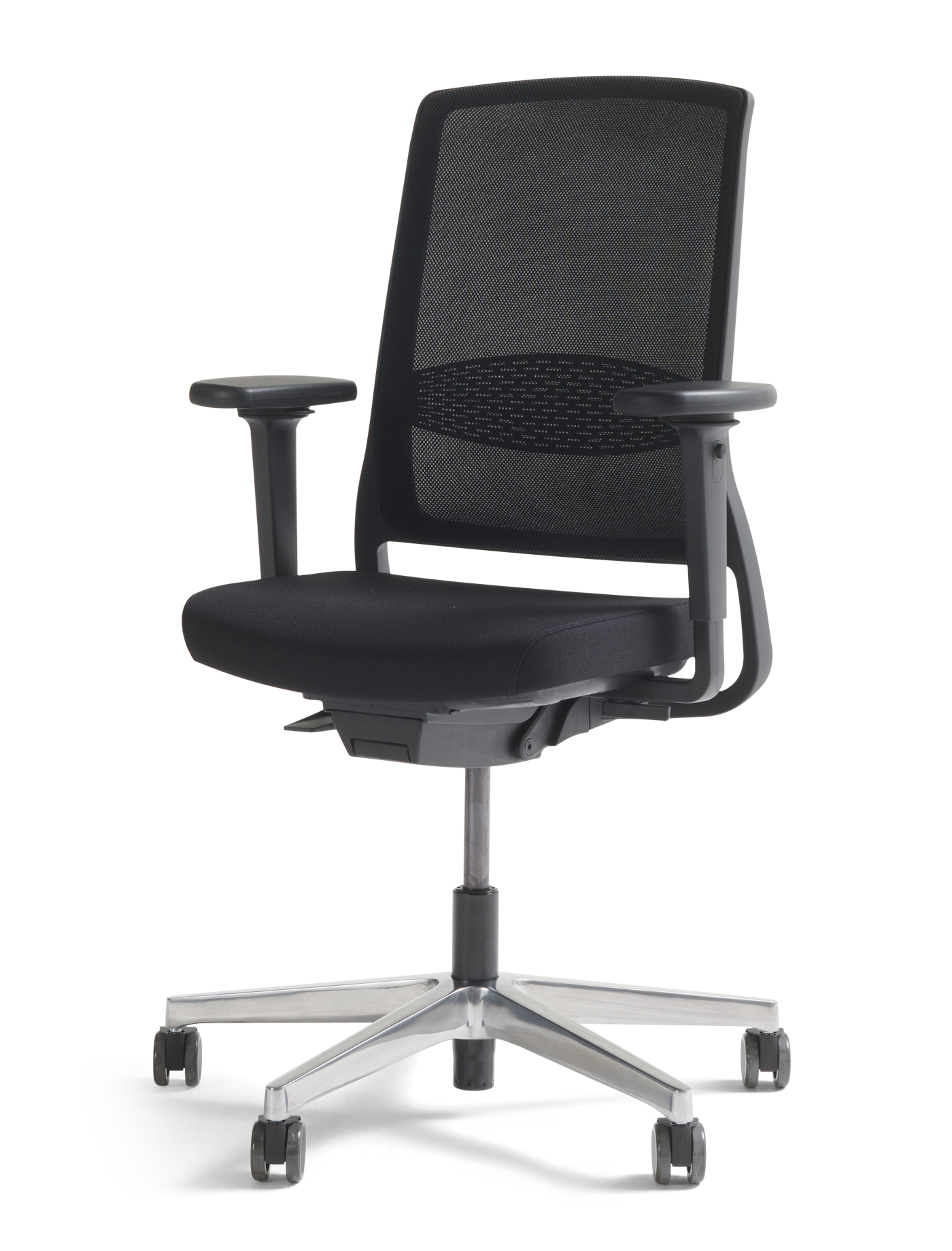 Gispen bureaustoel Zinn 2.0 NPR Autofit YS009 zwart Chroom voetkruis | www.bureaustoel.nl