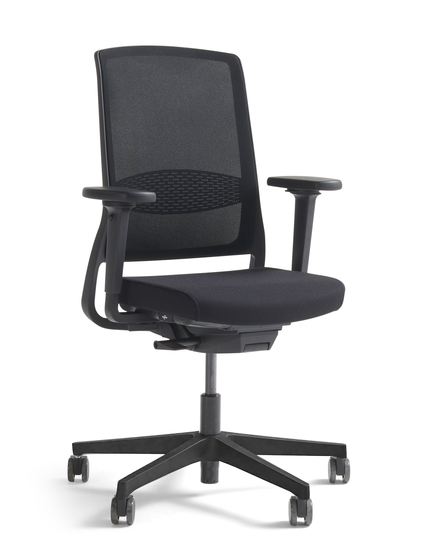 Gispen bureaustoel Zinn 2.0 NPR Autofit YS009 zwart Zwart voetkruis | www.bureaustoel.nl