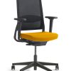 Gispen bureaustoel Zinn 2.0 NPR Autofit YS072 geel Zwart voetkruis | www.bureaustoel.nl
