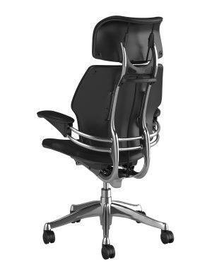 Humanscale Freedom Chair F213AAU10XFSHNSC Ticino TL10 Zwart | www.bureaustoel.nl