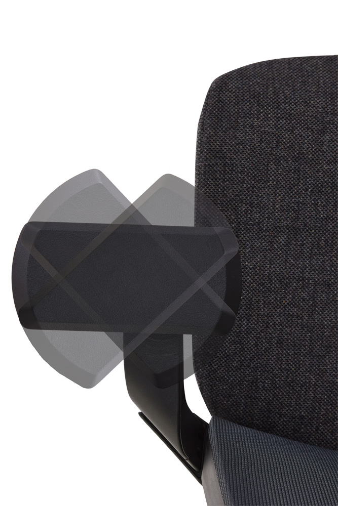 Ahrend Remode Type AxNPR Black Edition Roteerbare armsteun | www.bureaustoel.nl