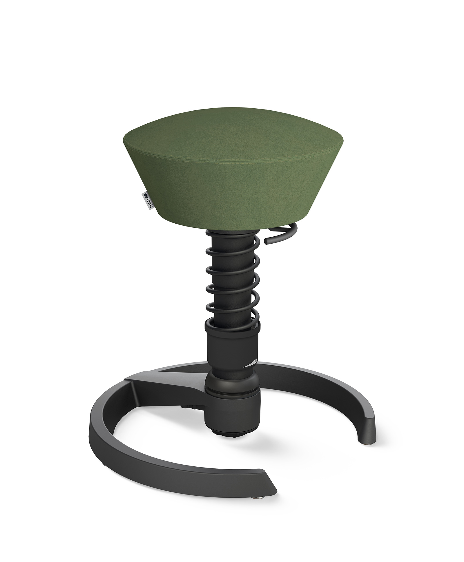 Aeris Swopper 101 Onderstel Zwart op glijders Microvezel Comfort CM Groen 05 Standaard Veer zwart | www.bureaustoel.nl