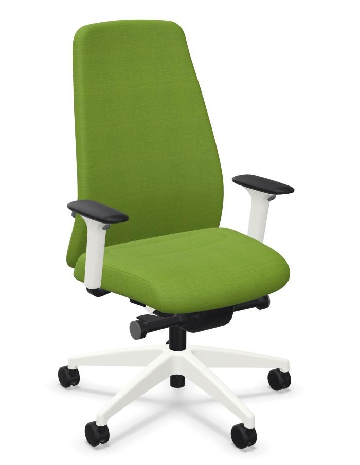 interstuhl bureaustoel witte frames groene stof